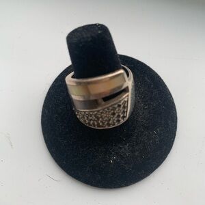 Large Silver 925 and stone Statement Ring
